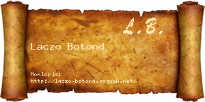 Laczo Botond névjegykártya